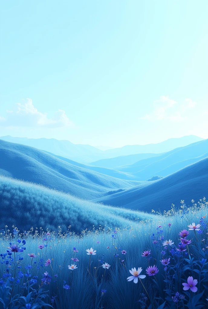 Blue scenery, without people 