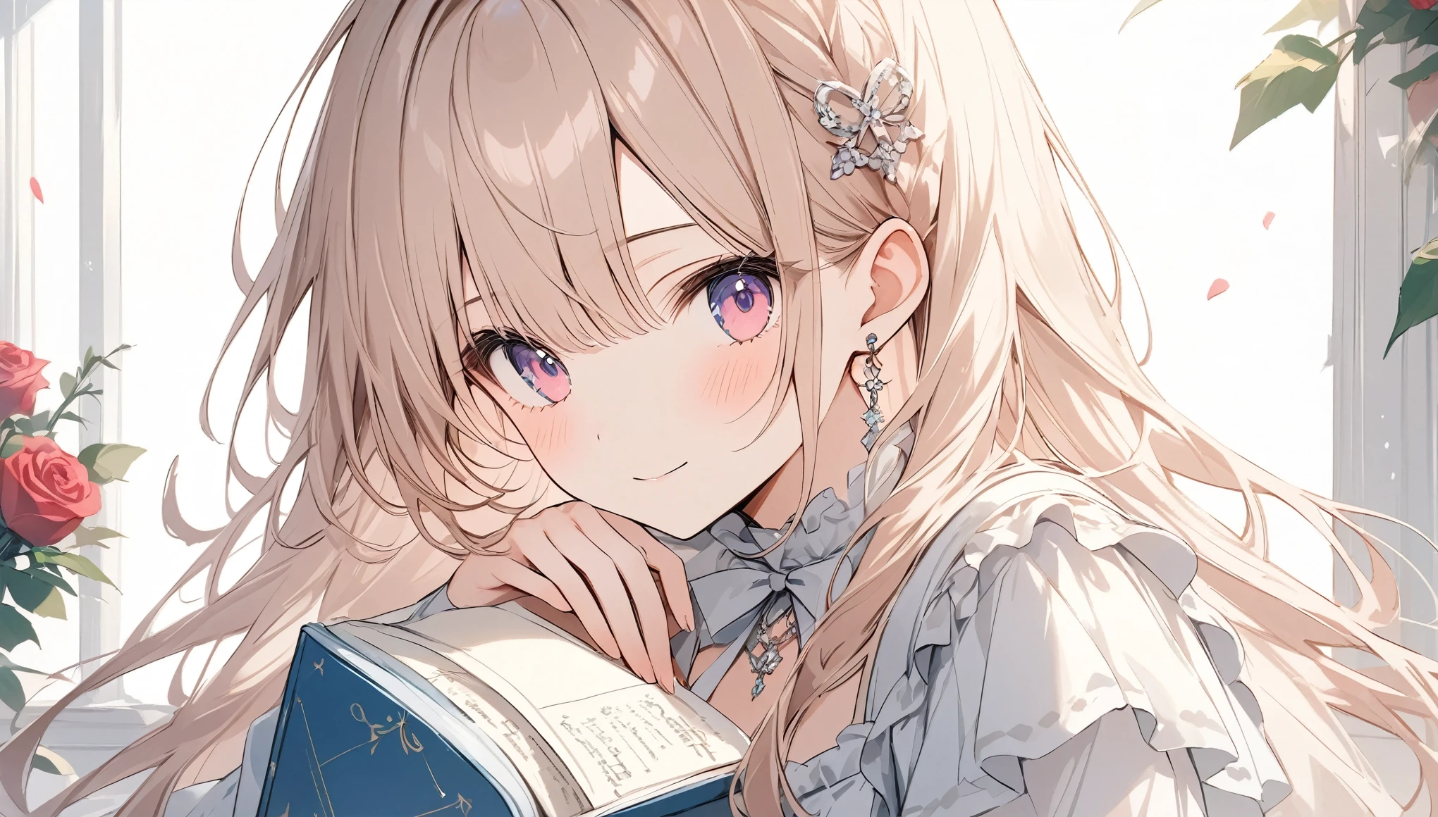 High resolution, Attention to detail, high quality, High resolution, 最high quality, 4K, 8K, Awards、Romeo and Juliet、Please write a sad love story、Roses flutter around the two of us