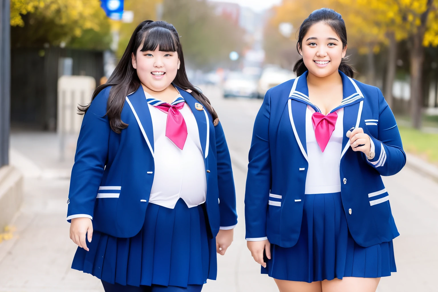 (((Group photo of obesity  high school))),Are fat,obesity,((Everyone is overweight)),Wearing a blazer uniform