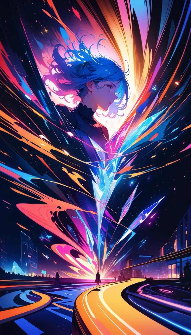 A girl is dancing acrobatically in the starry sky, surrounded by constellations, on black background, white stars and lines forming constellations around her silhouette, light art installation style, high resolution, dreamy effect, fantastic scenery, minimalist design. --ar 3:4 --niji 6, A vibrant, detailed digital painting of an enchanted room filled with magical blue and purple crystal objects, tarot cards, amulets, runes on the walls, shelves, tables, couches, windows, magical artifacts like glowing crystals, ornate wooden furniture. The color scheme is vivid and striking, creating a dreamy atmosphere. colorful illustrations, highly detailed, high resolution, natural lighting, sharp focus, highly detailed illustration, high definition, in the style of octane rendering, hyper realistic. --ar 3:4 --niji 6, ((32k)), ((best quality)), ((ultra high res)), ((HDR)), ((UHD)), ((extremely detailed CG)), ((unity 32k wallpaper)), ((illustration)),