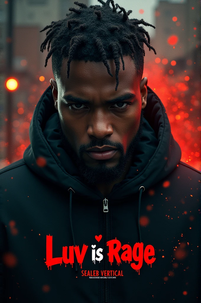 Crie a capa do álbum Luv Is Rage do rapper Sealeb Vertical