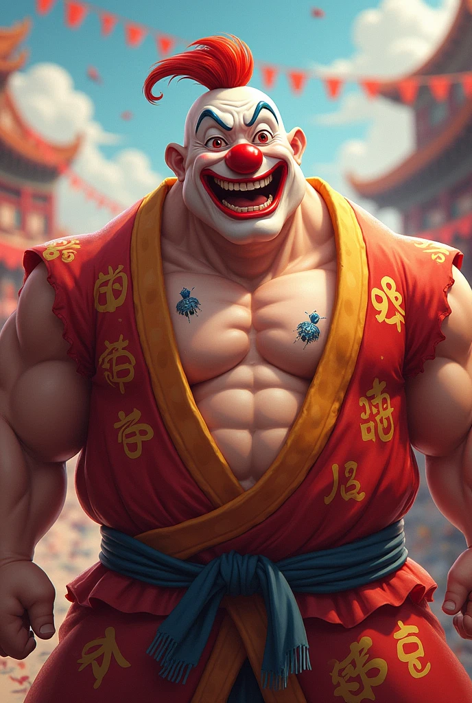 clown, brawny, Cao Cao, happy