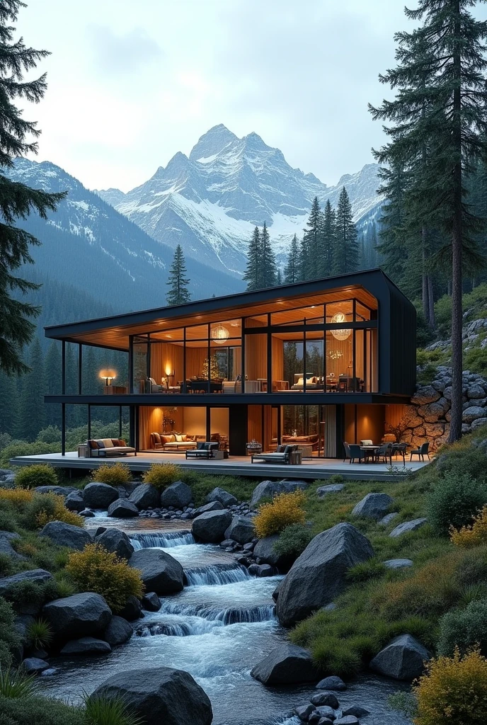Nestled in the wilderness、Luxury glass villa