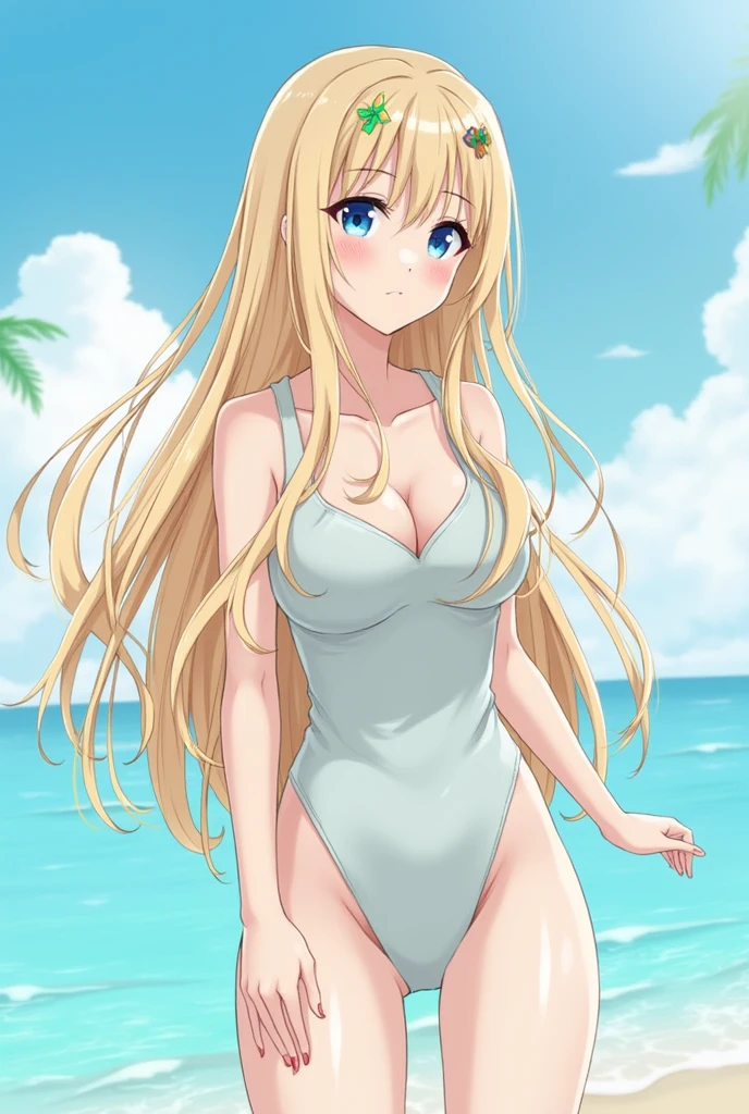 1 girl in a swimsuit