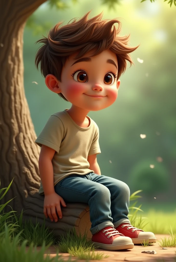 Young boy in casual pose