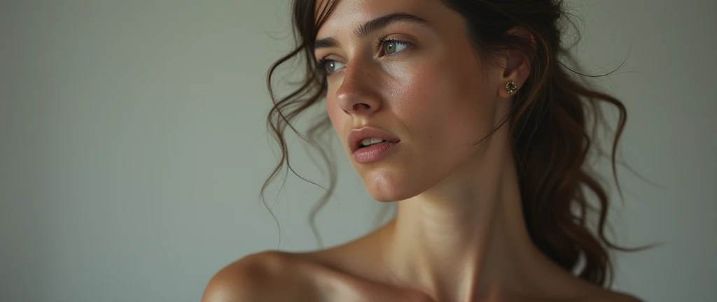 A completely naked woman 