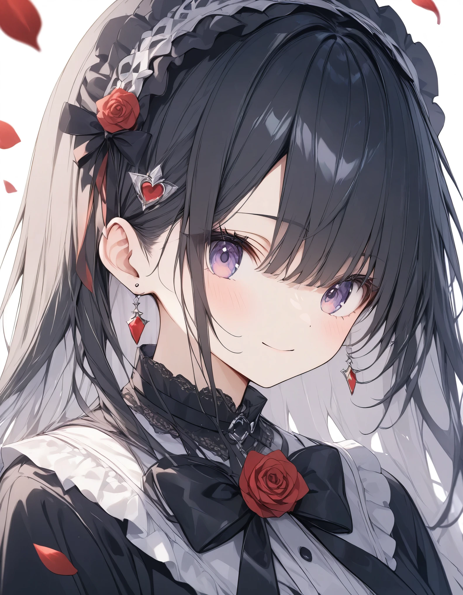 High resolution, Attention to detail, high quality, High resolution, 最high quality, 4K, 8k, Awards、BREAK、Gothic、Gothic Lolita、BREAK、Rose petals fall