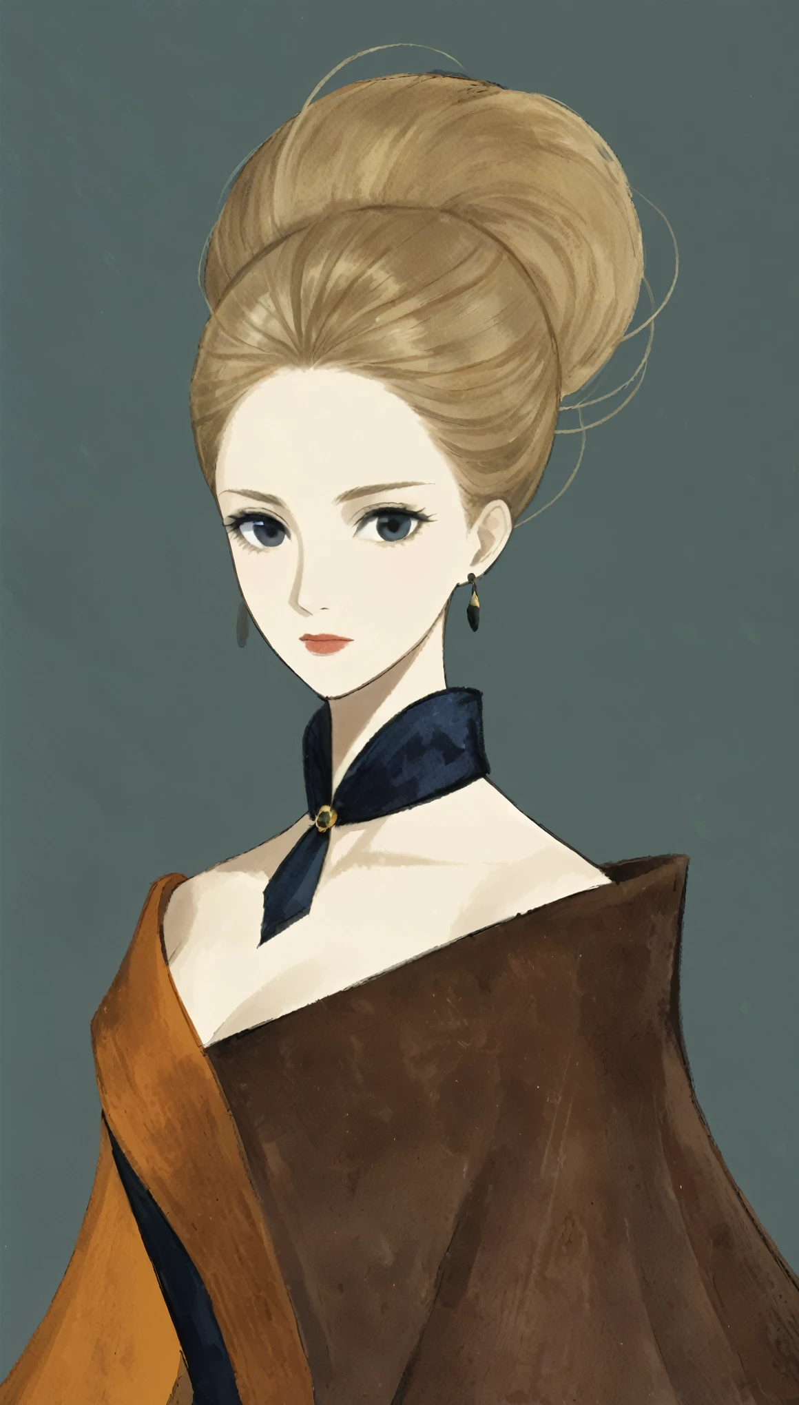 [in style of Hans Hartung],in style of Carolina Herrera-【Gorgeous clothing designer】-,in style of Catherine Hyde
1girl,character concept design,upper body