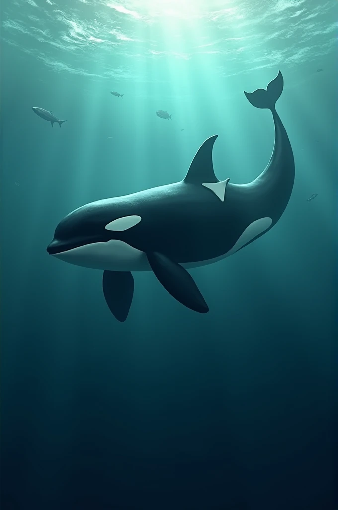 Killer whale swimming in the sea