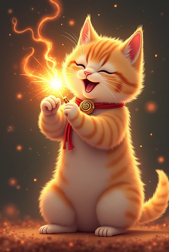 Cat doing Kamehameha、