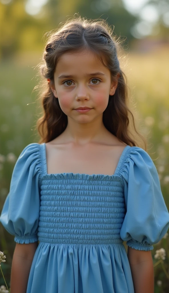 1 girl, standing front to camera , beautiful girl, blue dress, outdoor, perfect light, masterpiece, best quality, ultra detailed, cinematic feels, looking at the viewer, 8k, RAW photo, realistic, photo realistic, intricately detailed, UHD, full HD, ultra resolution
