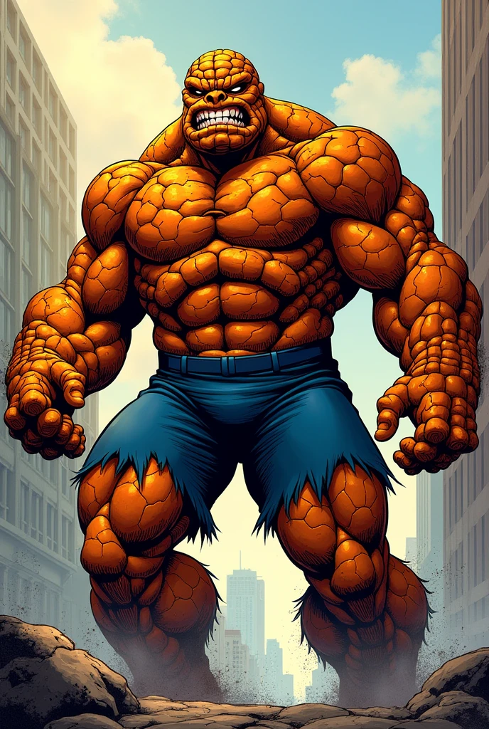 Classic comic book the thing With the orange rocks on his body