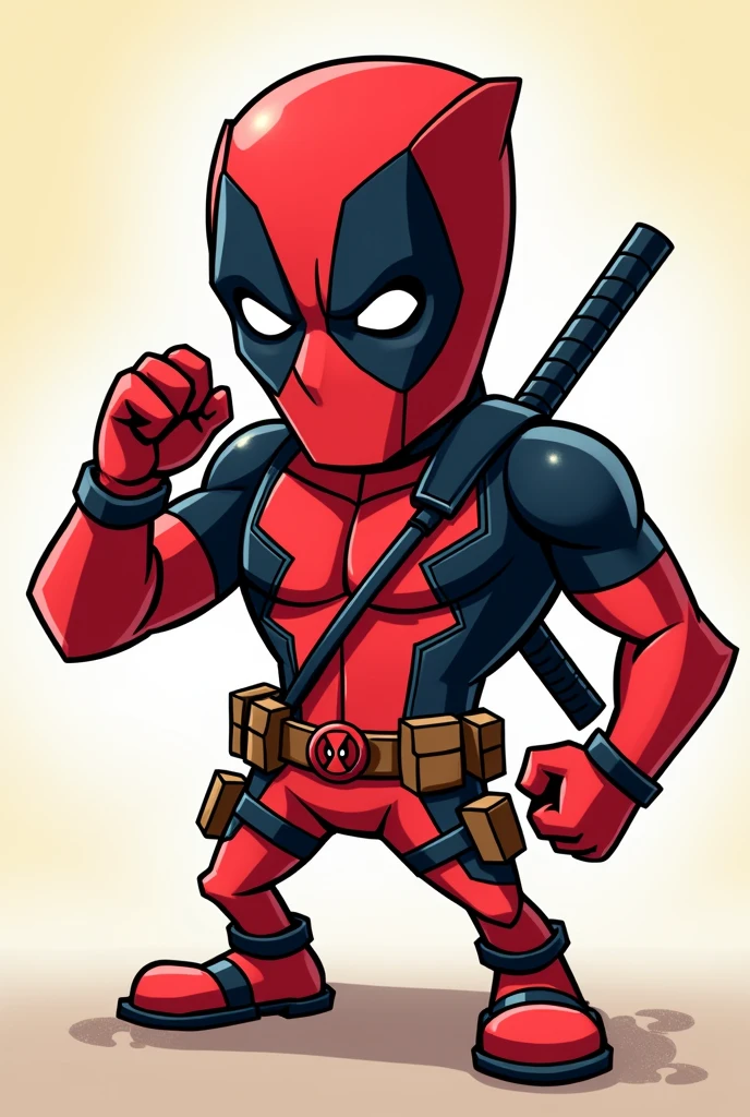 Deadpool funny cartoon with out background 