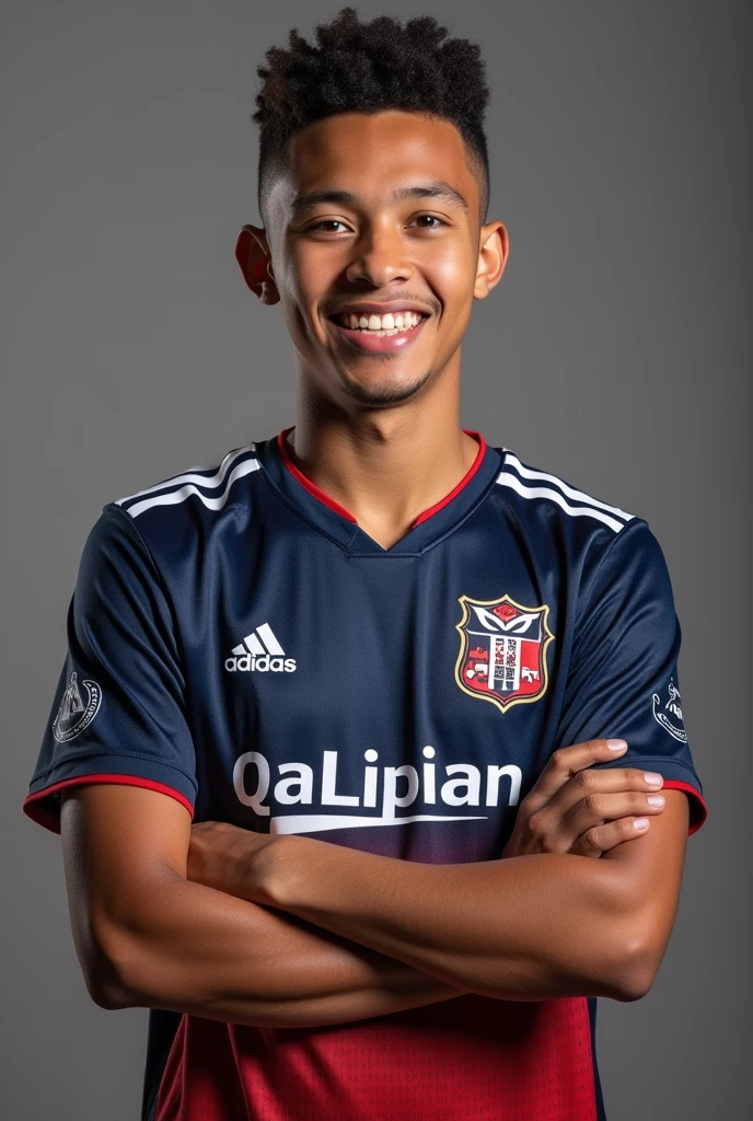 QaLipian name on esports jersy with a cute young man wearing it