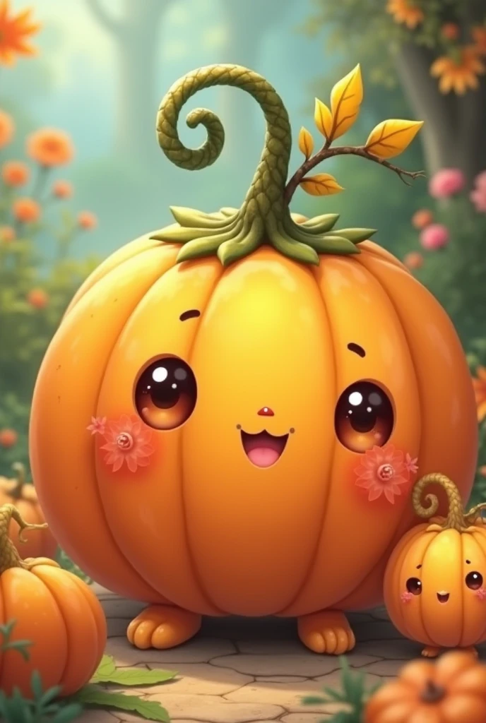 Pumpkin character Her name is Kabochan. She's Ojappy's friend.