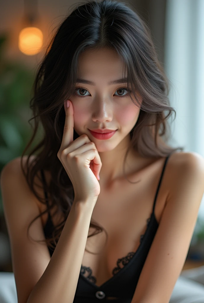 Tabletop, Highest quality, shape, Very detailed, finely, High resolution, 8k wallpaper, 完璧なダイナミックな構shape, Beautiful and detailed,ランダムなcute髪,,Natural color lip, Bold sexy pose,smile、20-year-old girl、cute、Looking into the camera,Always blur the background,Perfect and beautiful face,Slim face and figure,Big eyes、Putting on gal makeup,Small face,Shooting from below、smile,Blurred Background,Elegant feminine face、Cyberpunk Fashion、smile、Change pose randomly、Randomly change the shooting angle and position、One person