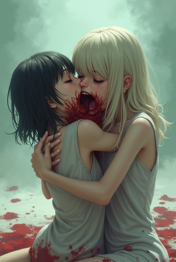 Girl anime eat another girl all