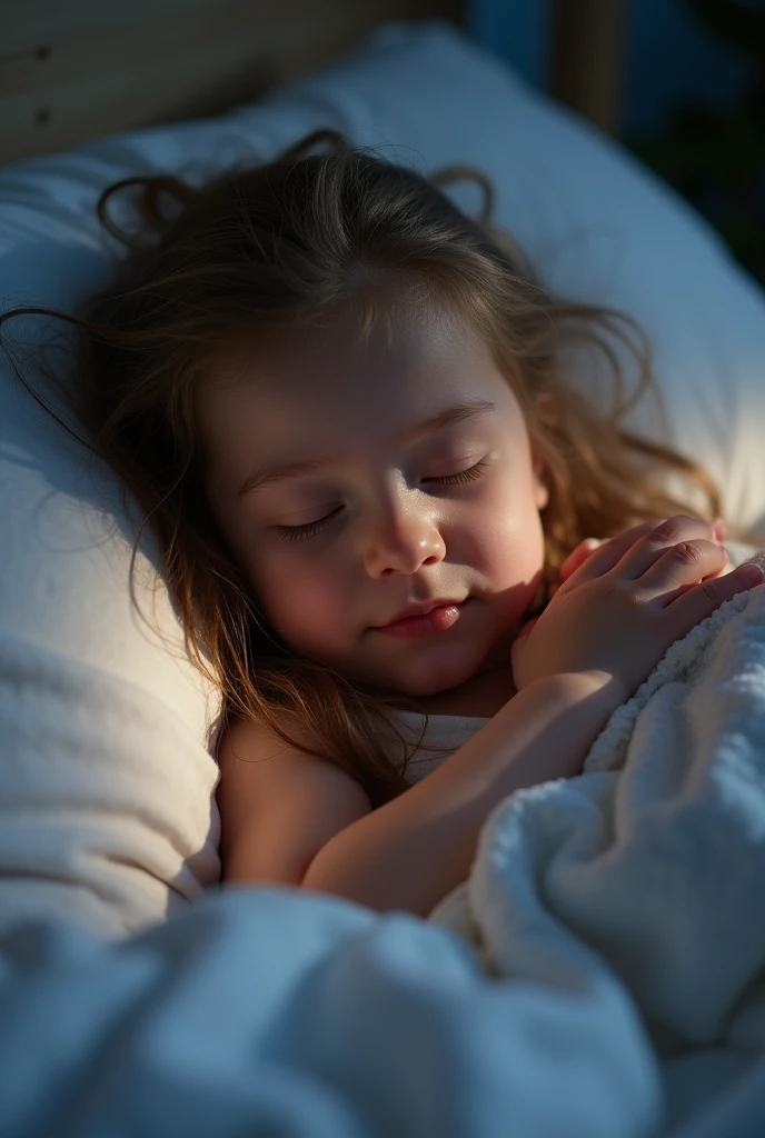 a girl sleeping in a bed and they are dreaming of getting married