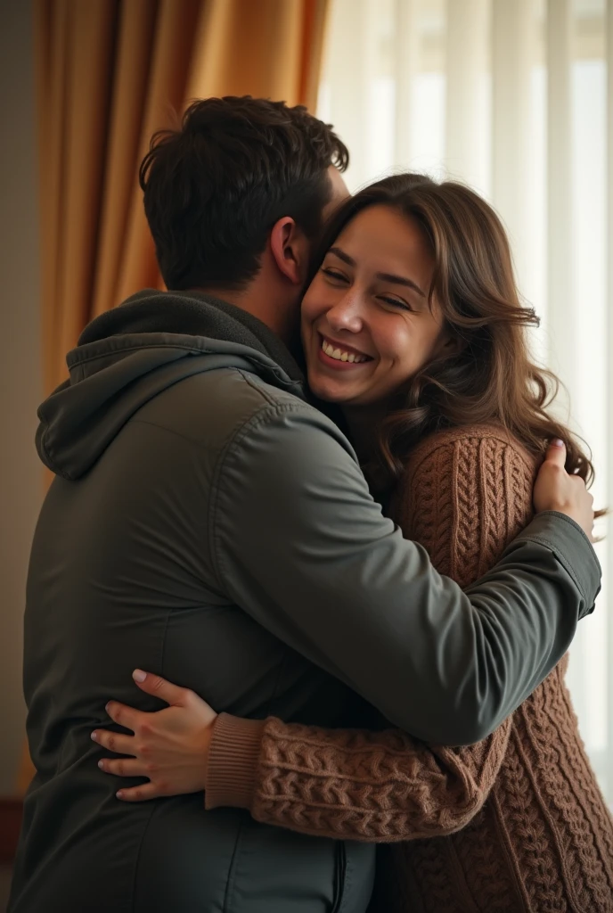 let this person hug the person on the left