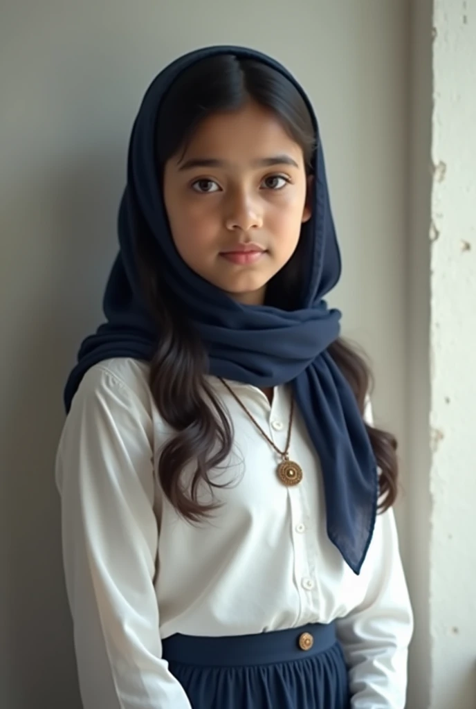 Indian muslim young beautiful girl. ar's od. In school uniform 
