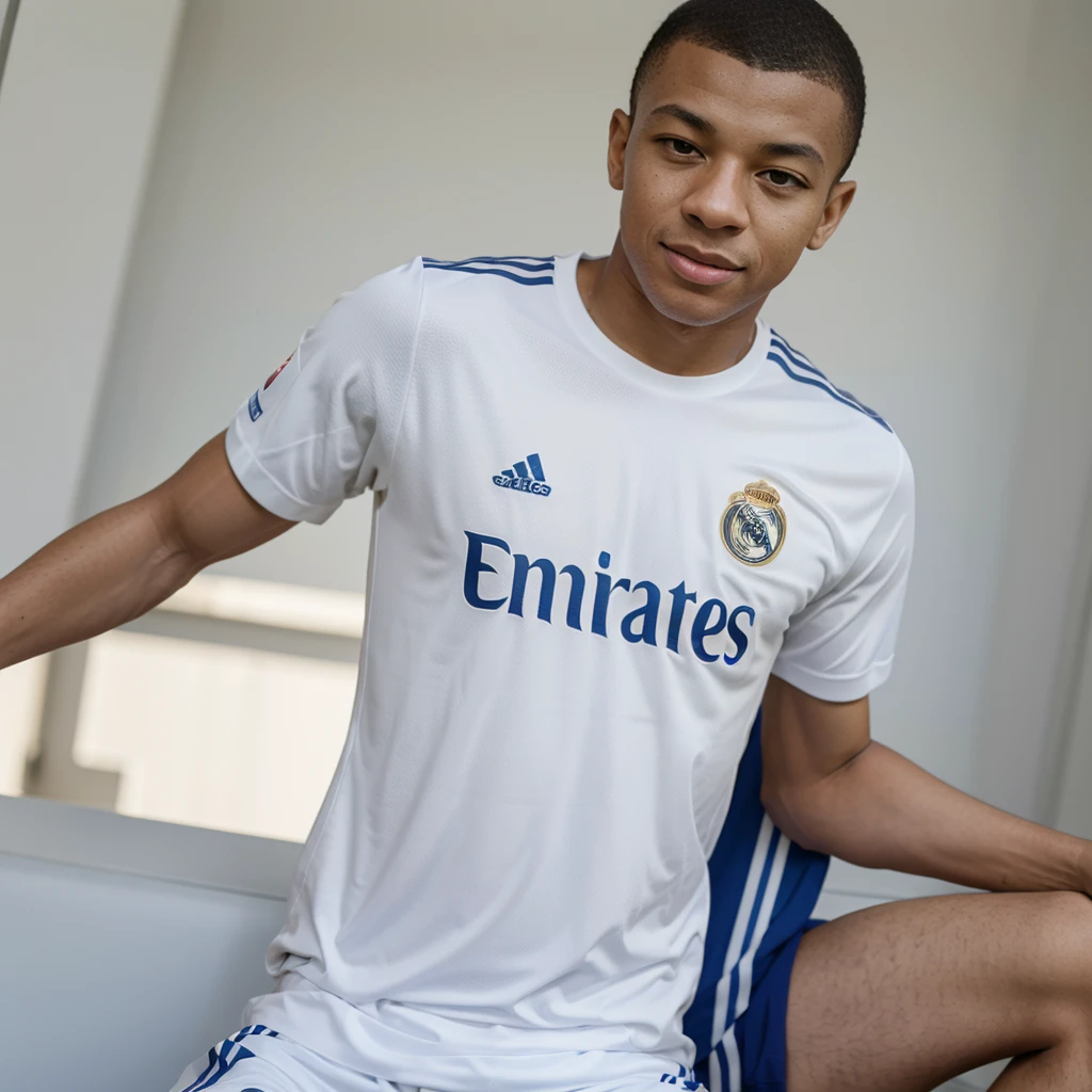 Create Kilian Mbappe with the Real Madrid FC shirt