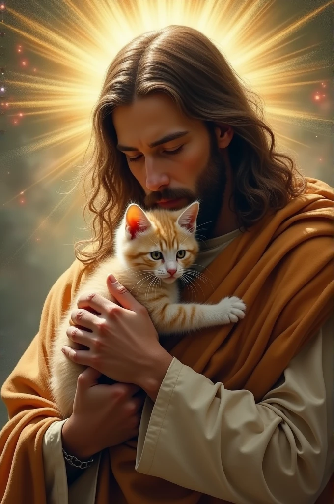 May Jesus Christ be hugging a kitten