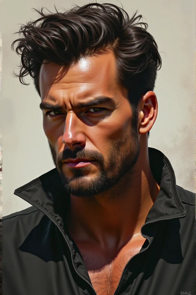 Create a male potrait for drawing