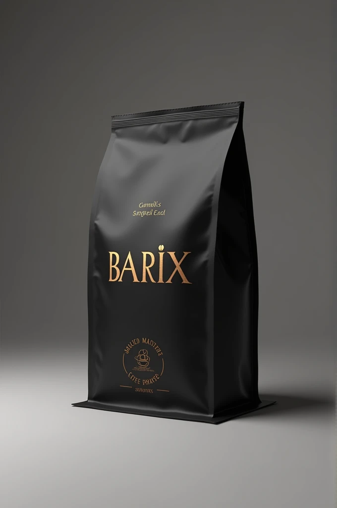I want a new and special packaging for coffee powder with a black Barix brand cardboard box