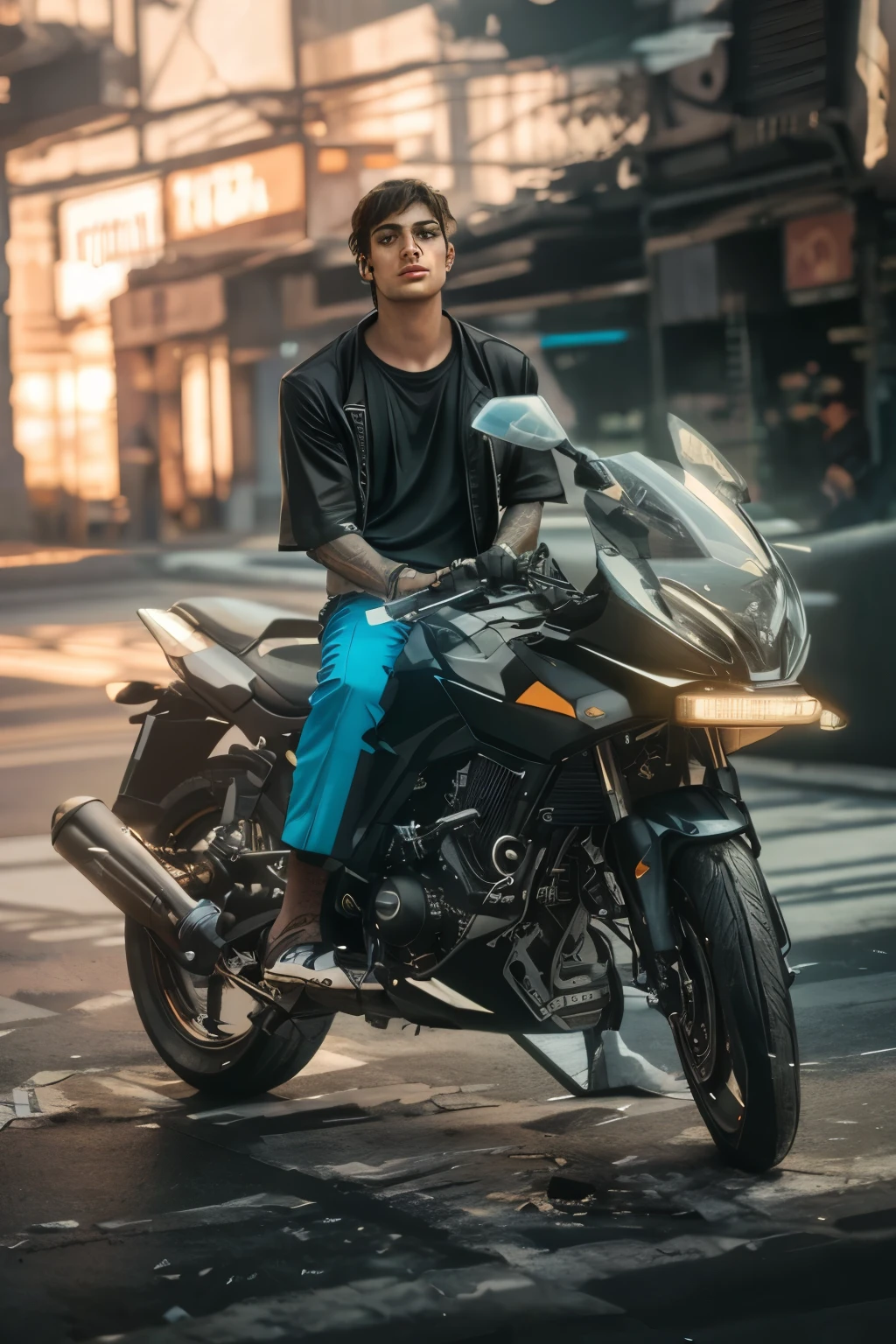 Change background cyberpunk handsome boy,realic face 8k,ultra realistic