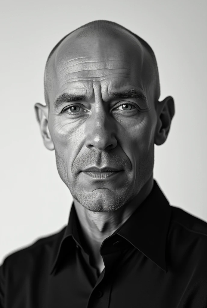 Bald hair man without any beard