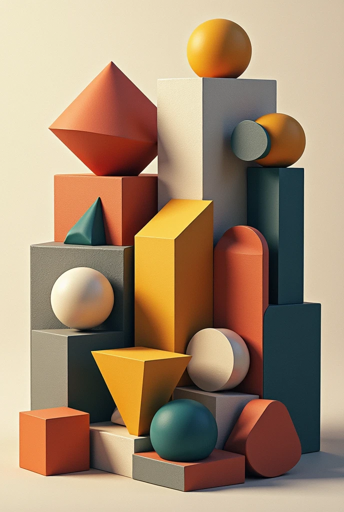 cubism art objects in multiple perspective using geometric shapes