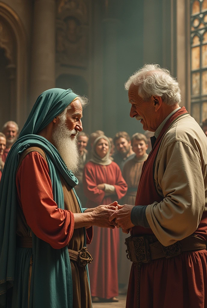OLD AND YOUNG PEOPLE MAKING A CHURCH