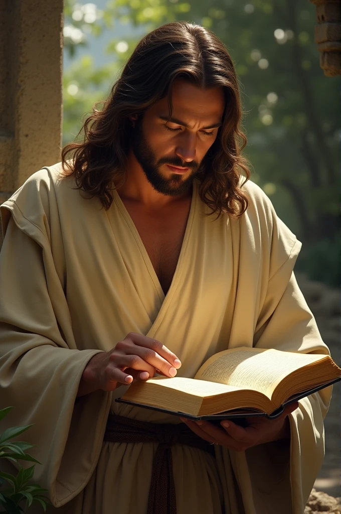 Jesus Christ reading the book of mormon
