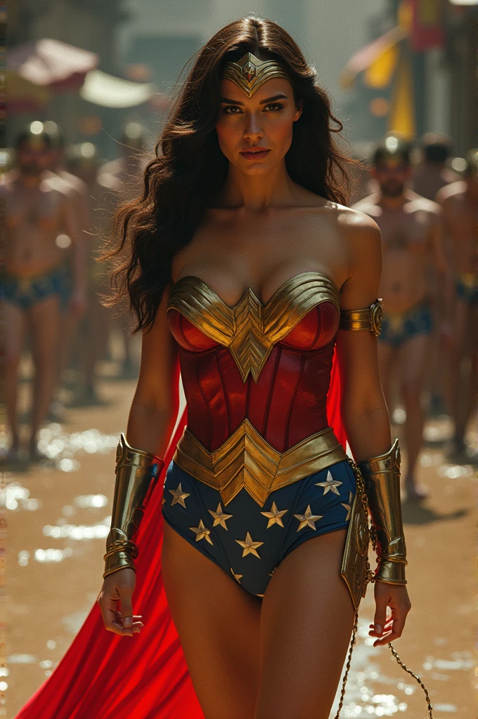 Wonder women covered in cum