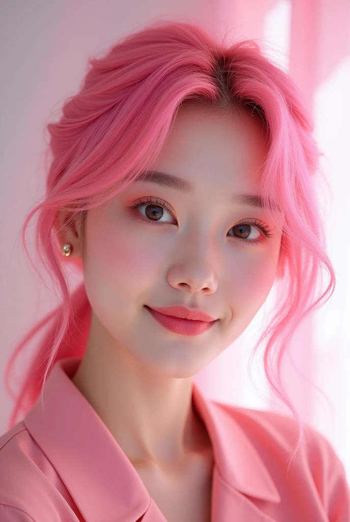 Pink hair idol cute pretty korean idol