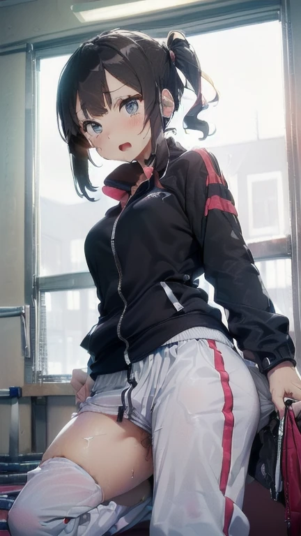(must be follow these prompts:2.2),masterpiece,best quality,extremely detailed,(in her clothing:3.5),(in her track suit clothing:3.6),(adorable expression:2.5),(usual face:2.2),(displayed one girl on single picture:2.4),(black hair:2.1),(ジャージを着用している身長が低くて少しふくよかなHigh school girls:2.2),(そのHigh school girlsはあどけない印象だが臭い精液をかけられたジャージの上着とズボンをそのまま着用している:2.1),(そのHigh school girlsは湧き上がった性欲に対してジャージを着たままでこらえている:1.4),(A tough training session with sweat, semen and love juices gushing out:2.3),(Whenever I lose a match, my coach punishes me by making me cum inside her vagina all night long.:2.5),(そのHigh school girlsのジャージを着用している全身には性的絶頂に達しながら分泌されたぬるぬるした分泌物がまとわりついた:1.7),(そのHigh school girlsは性的に興奮した男子部員に脱いだジャージの汗の臭いを嗅がれたり精液をかけられたりしている:2.5),(そのHigh school girlsは着用しているジャージにだいぶ前に射精されたのでしみこんだ精液がやがて琥珀色に変色している:2.3),(libidonous tumultus are happened on her under her track suit:2.2),(そのHigh school girlsのジャージの股付近は汗と愛液のために臭くなっている:2.6),(そのHigh school girlsはInnocent faceでとても可愛い:1.9),(淫らな愛液がそのHigh school girlsのジャージのズボンの内股を伝って滴っている:2.1),(そのHigh school girlsのジャージに覆われたおっぱいは強い淫欲のせいでパンパンに膨らんでいる:2.4),(men's elected twangers were inserted her to the depth:2.3),(もちもちした丸みがある身体の精液臭いHigh school girls:2.3),(she was already stroked up to the depth intervaginal sensuous spot:1.8),(notably buldged up her inner labia majora:2.6),(A young, shy moan:1.5),(having big breasts in her clothing:2.6),(運動中のあどけない印象のHigh school girls:2.3),(そのHigh school girlsは身長は低いがほんの少しだけむちっとした身体をしている:2.1),(The crotch of his tracksuit pants is discolored with love juice stains.:2.5),(そのHigh school girlsはズボンの下に隠れて見えないそのマンコから愛液を滴らせながら痙攣している:1.8),(そのHigh school girlsのむちっとした太股をしっかり包みこんでいる臭そうなジャージのズボンは淫らな分泌物のために湿っている:2.0),(そのHigh school girlsは股間がドロドロになってもそのジャージのズボンはしっかり履いたまま耐えている:2.5),(ズボンの上からいつも自分の股間を押さえているHigh school girls:1.7),(A moan filled with childish embarrassment:1.5),(そのHigh school girlsのジャージに覆われた乳房や乳首は強い淫欲のために張っている:2.4),(そのHigh school girlsは真面目に練習している:2.5),(そのHigh school girlsの脚は短くて太い:2.2),(High school girls:2.2),(she looks like japanese idol:2.3),(Tracksuit pants are made of a durable fabric that will never tear.:2.3),(Her breasts are completely hidden under her jersey:2.4),(she looks like a ta:2.0),(これらは他の誰にでもなく全てそのHigh school girls自身に降りかかった内容:3.5),(Make sure to depict the face:5.3),(Calm expression:4.3),(Innocent face:3),(そのHigh school girls一人だけをしっかりと描いた:3.3),(登場人物はそのHigh school girlsのみ:4.2),(Portrait Style:5)