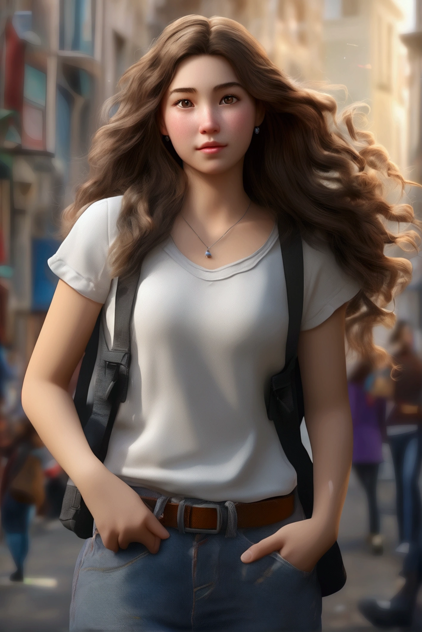(Real photo, Best Quality), (realist, Photo realist: 1.3), Best Quality, Very detailed, masterpiece, Hyperdetail, illustration, 1 girl, dynamic angle, World masterpiece, disordered_long_hair, Best Quality, fondo de pantalla CG unity 8k, Caucasian perfect body, photographed with a Canon EOS R5, 50mm lens, f/2.8, HdR, (8k)