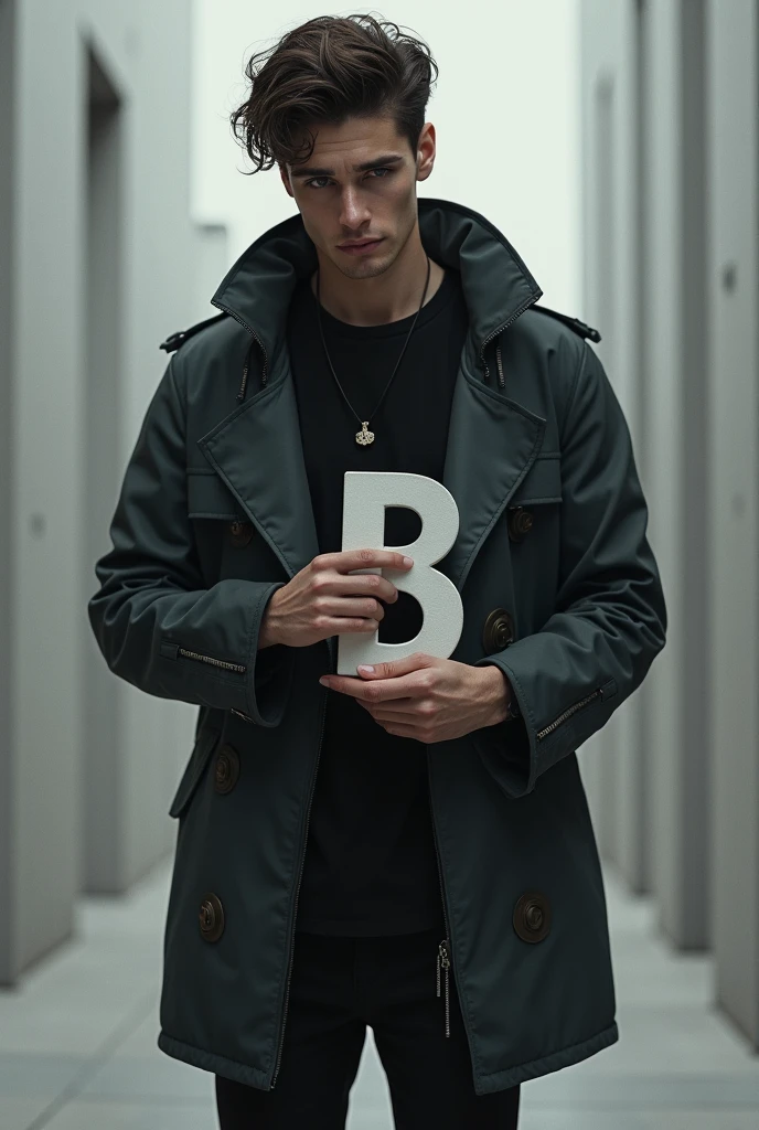 h boy standing with alphabet in stylish manner h boy standing with letter in stylish manner sad