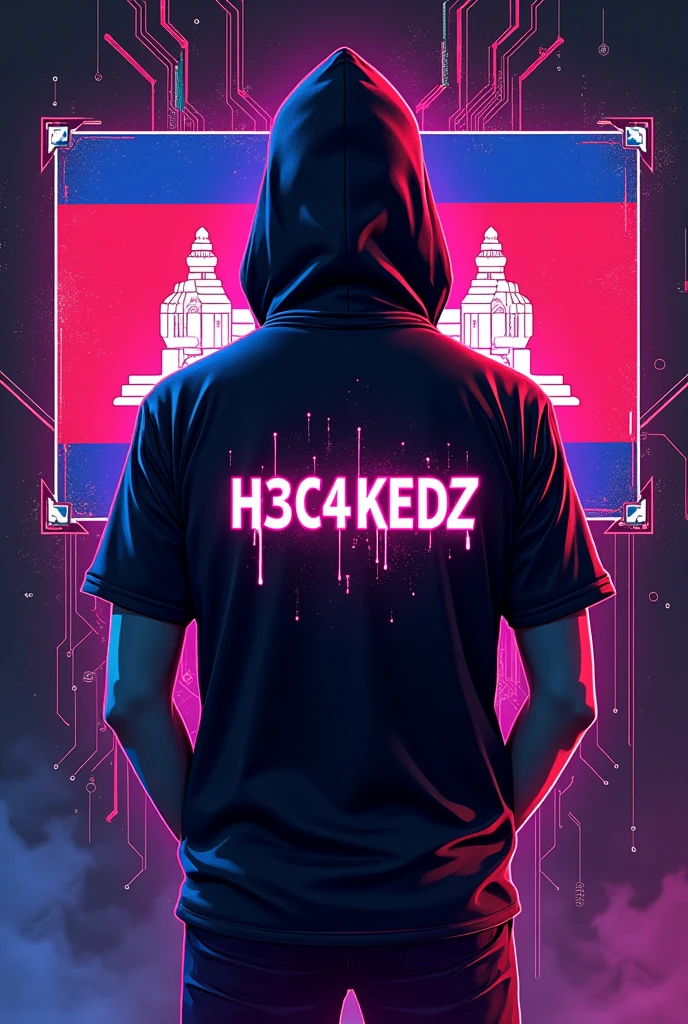 photo Hacker Name shirt H3C4KEDZ Hack Cambodia 🇰🇭