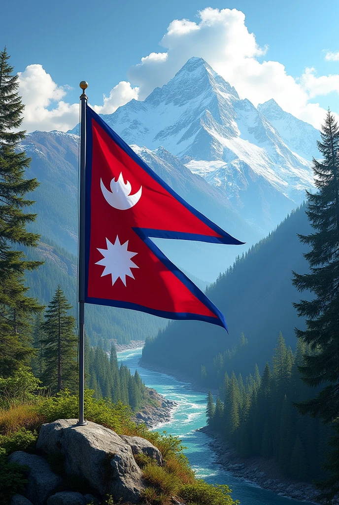  Flag🇳🇵Nepal nature photo 8k HD