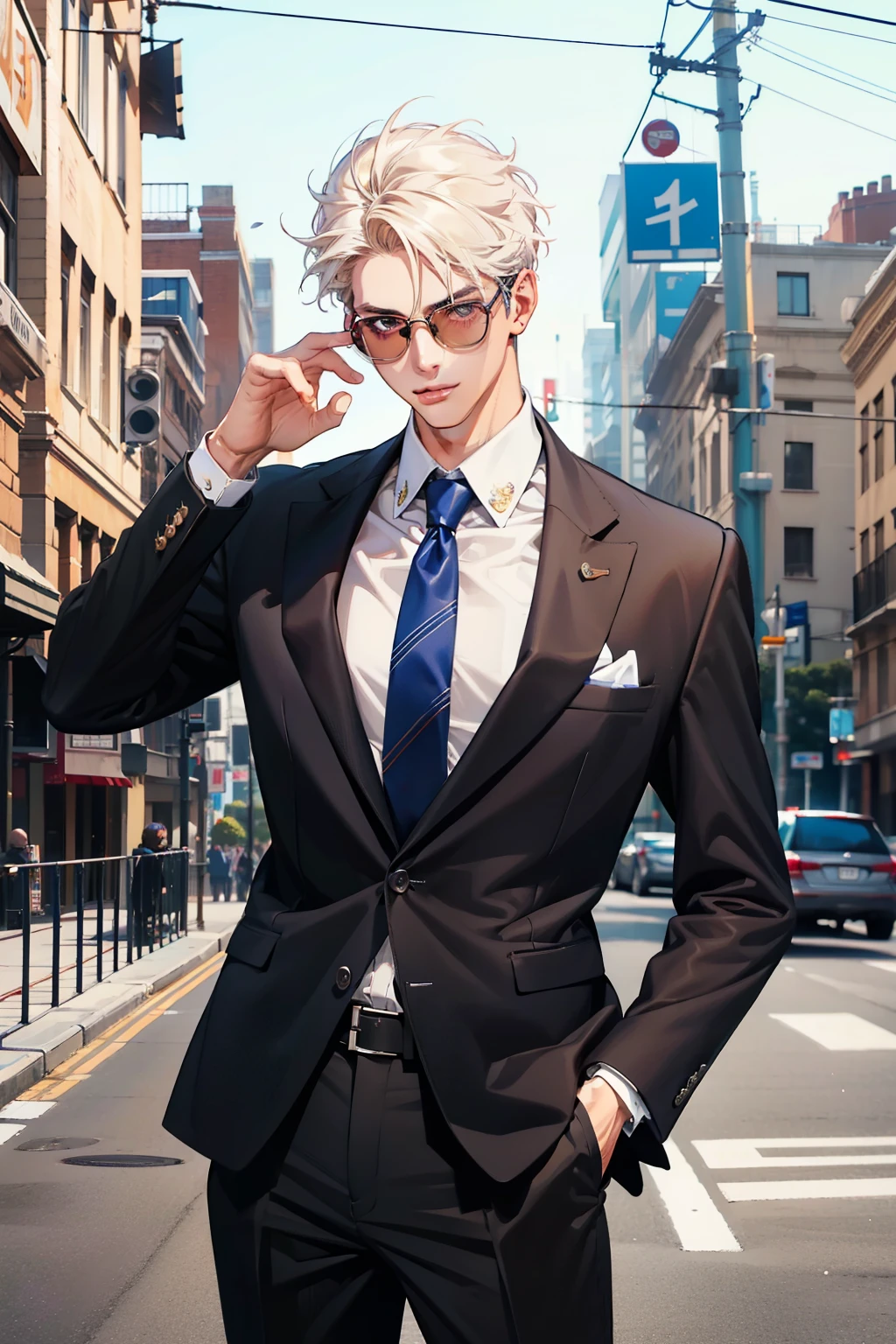 cool guy，student boy，college age，extremely pretty，detailed short hair，Business suit，In fashion，A high resolution，Need，fotorRealista，Realist，real