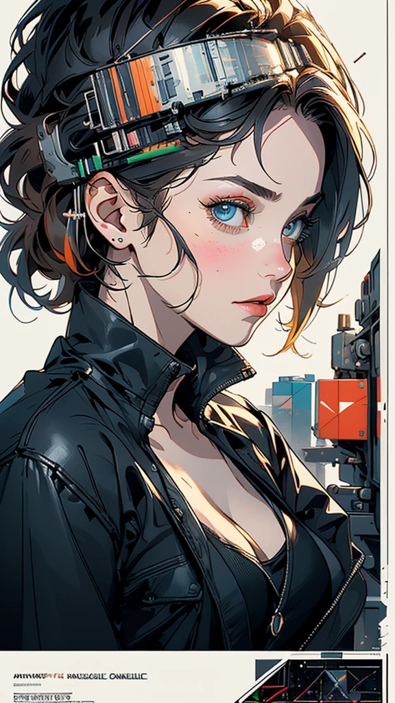 (((masterpiece, highest quality))),(((solo:1.2))),(((1girl:1.2))),32k wallpaper, very detailed, poster, vintage science fiction,(((((geometric cinematic movie poster))))), (bauhaus), shape,(((abstract))),(mid century modern),movie poster,(((((portfolio))))),(((((Close-up))))),(((((bust up))))),((((more various angle)))),(((highlight))),((((heterochromia)))),(((complete. detailed face))),(((Extremely talented))),(((((most complecated machine))))),Colorful color scheme,(Cleavage),(((((unlimited mechanic Workaholic))))),(((Absolutely blank background)))