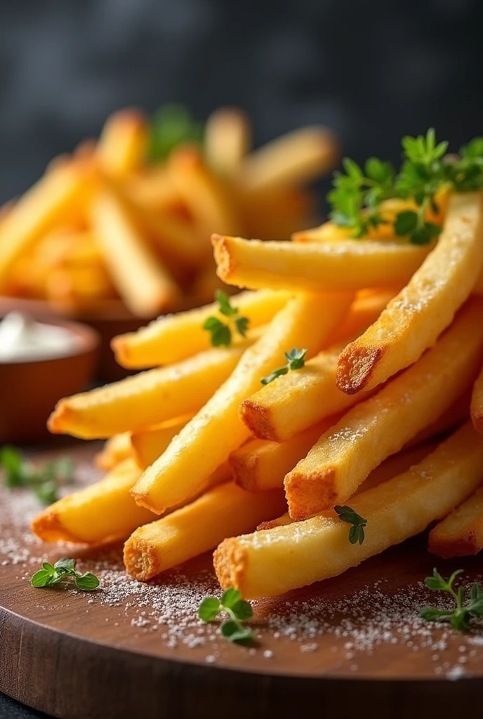 French fries menu background