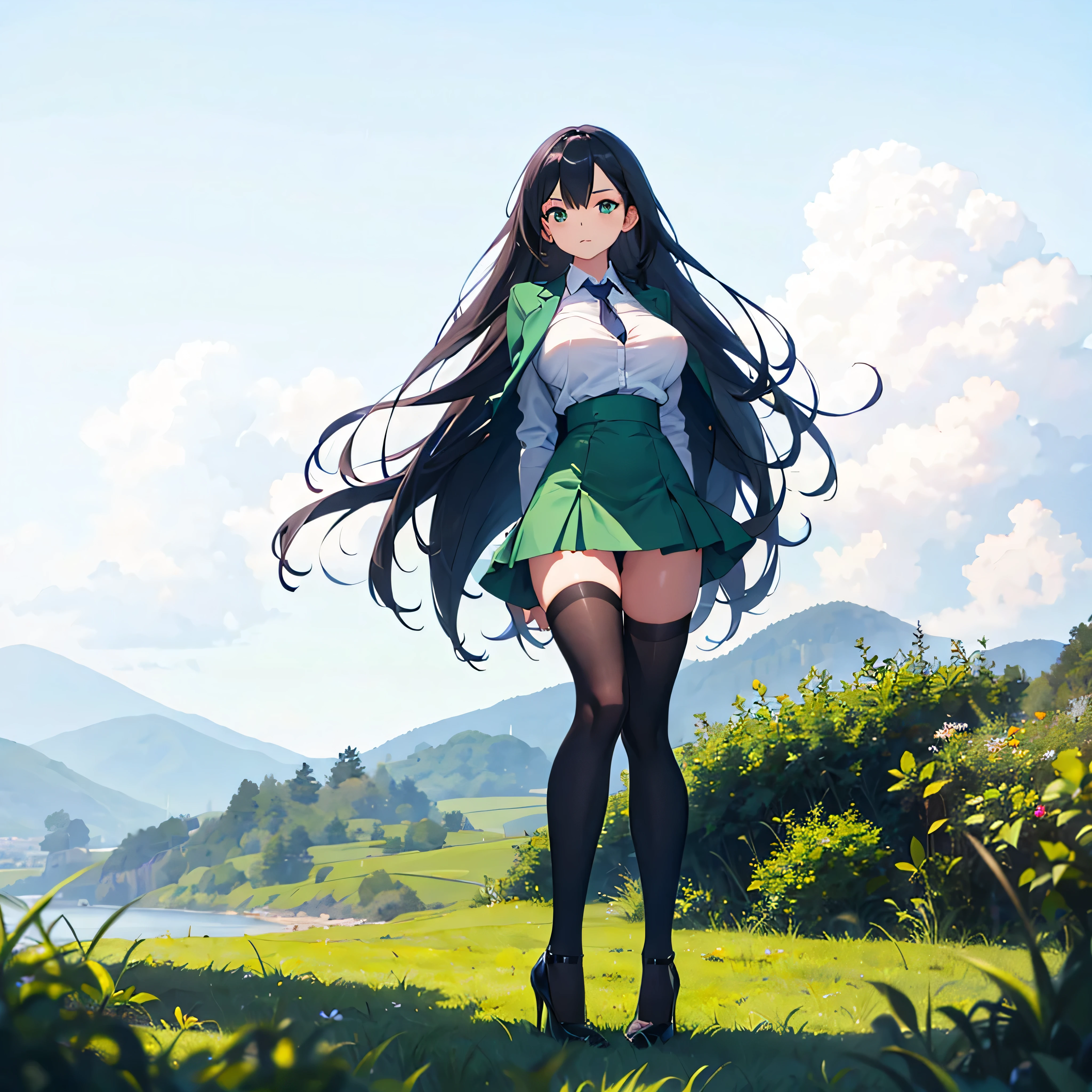 (best quality,4k,8k,highres,masterpiece:1.2), ultra-detailed, realistic:1.37, HDR, studio lighting, ultra-fine painting, sharp focus, physically-based rendering, extreme detail description, professional, vivid colors, bokeh, portraits, landscape, photography, concept artists, military outfit, pleated skirt, boots, stomping the grass, three angry women, 30 years old, thicc curvy body, viewed from below