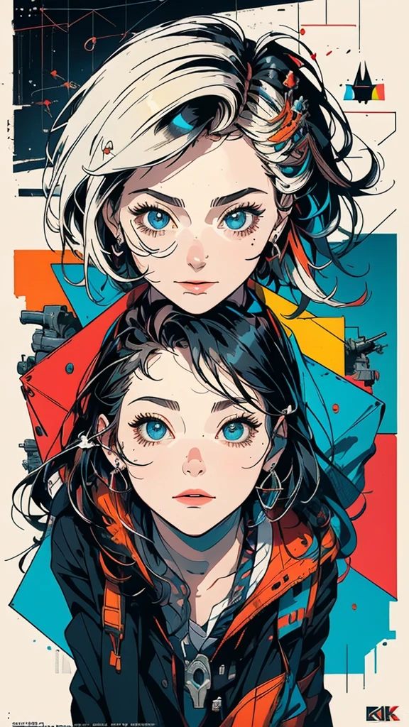 (((masterpiece, highest quality))),(((solo:1.2))),(((1girl:1.2))),32k wallpaper, very detailed, poster, vintage science fiction,(((((geometric cinematic movie poster))))), (bauhaus), shape,(((abstract))),(mid century modern),movie poster,(((((portfolio))))),(((((Close-up))))),(((((bust up))))),((((more various angle)))),(((highlight))),((((heterochromia)))),(((complete. detailed face))),(((Extremely talented))),(((((most complecated machine))))),Colorful color scheme,(Cleavage),(((((unlimited mechanic Workaholic))))),(((Absolutely blank background)))