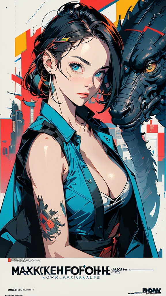 (((masterpiece, highest quality))),(((solo:1.2))),(((1girl:1.2))),32k wallpaper, very detailed, poster, vintage science fiction,(((((geometric cinematic movie poster))))), (bauhaus), shape,(((abstract))),(mid century modern),movie poster,(((((portfolio))))),(((((Close-up))))),(((((bust up))))),((((more various angle)))),(((highlight))),((((heterochromia)))),(((complete. detailed face))),(((Extremely talented))),(((((most complecated machine))))),Colorful color scheme,(Cleavage),(((((unlimited mechanic Workaholic))))),(((Absolutely blank background)))