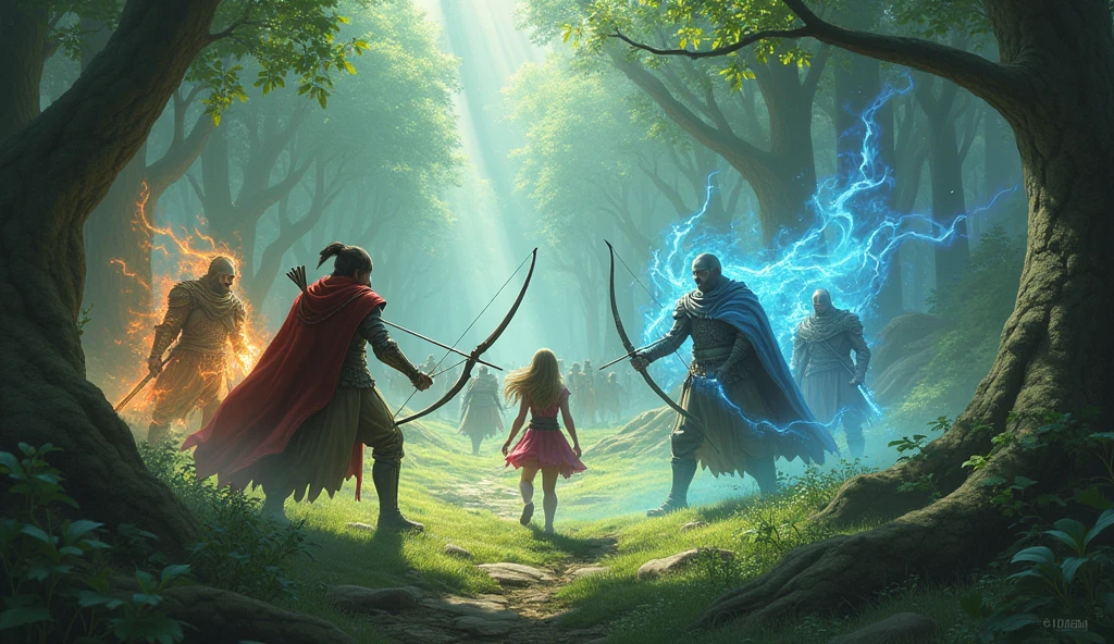 Alicia、Ellis、And the guardians of the forest join forces to fight the dark invaders..。The invaders wield dark magic、Second々And he attacks.。Aliciaは弓矢と剣で戦い、Ellisは魔法の力を駆使して侵略者を撃退しようとするが、enemy'The power is more than expected.。The guardians fight with all their might,、The invaders continue to grow。