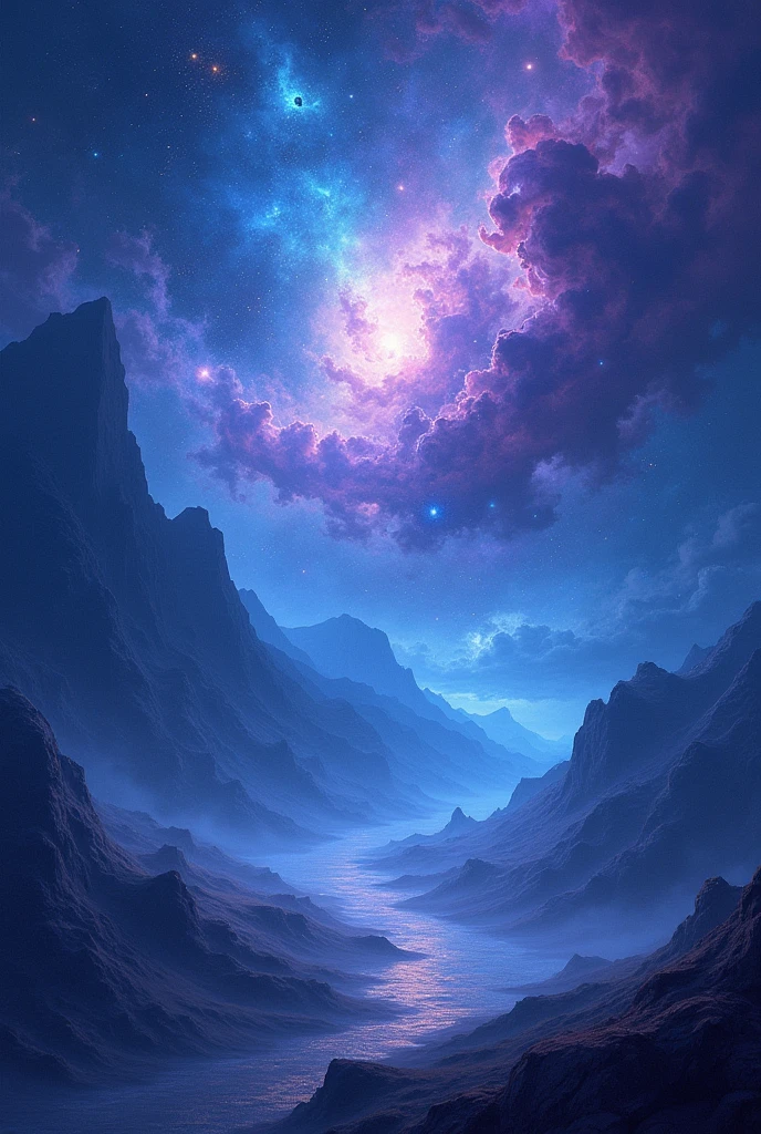 Blue,purple space
