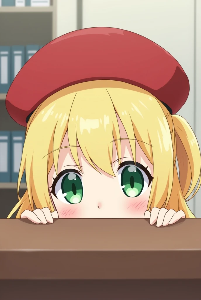 Shigure Ui peers at me from the other side of the desk, her head above the head.。
Shigure Uito is a -yeld ble with green eyes.。Both hands are wearing a non-existent red hat and uniform。