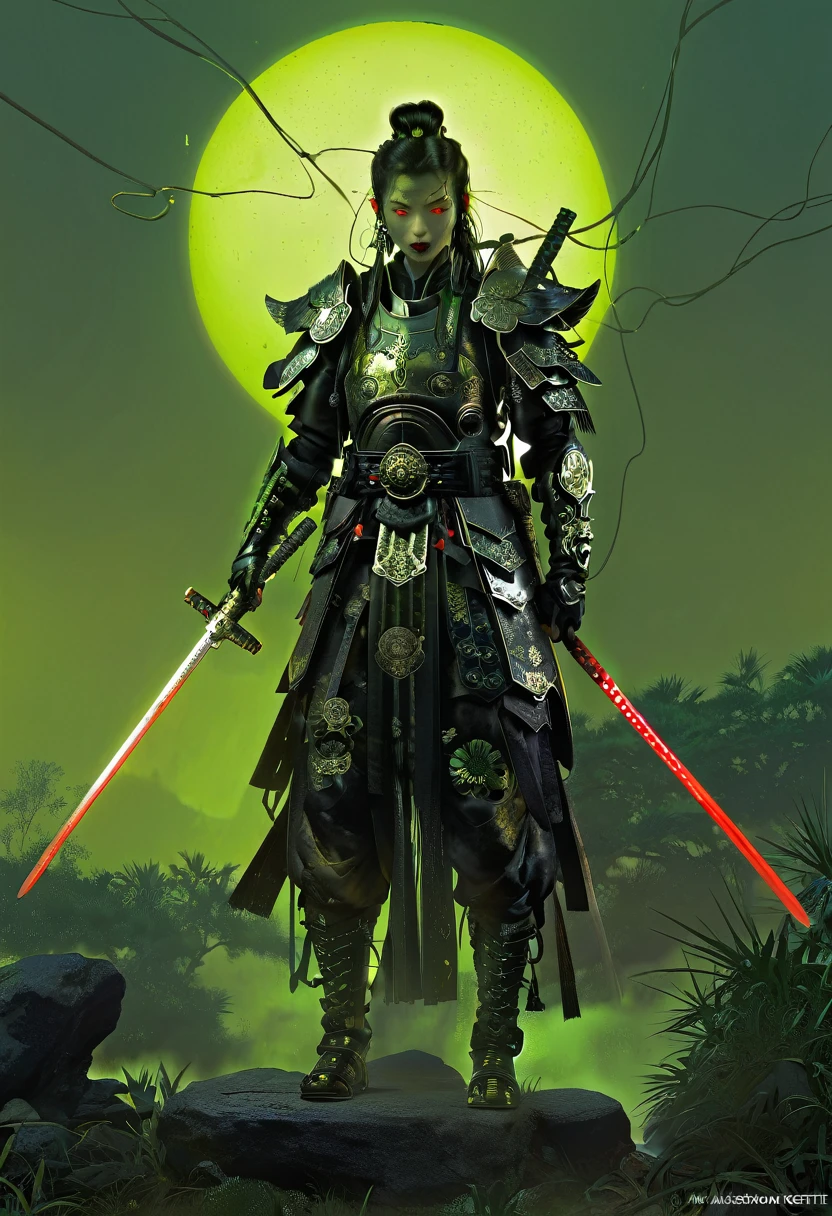 The Warlord, cyberpunk samurai warrior, Scary Garry, Anime, Michael Whelan, Gothic, Futuristic Cyborg goddes. by Marc Simonetti, concept art, deviantart